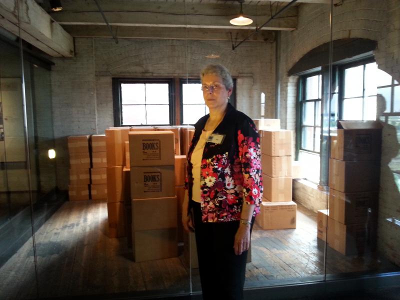 Nancy at the Book Depository Museum in Dallas, Texas